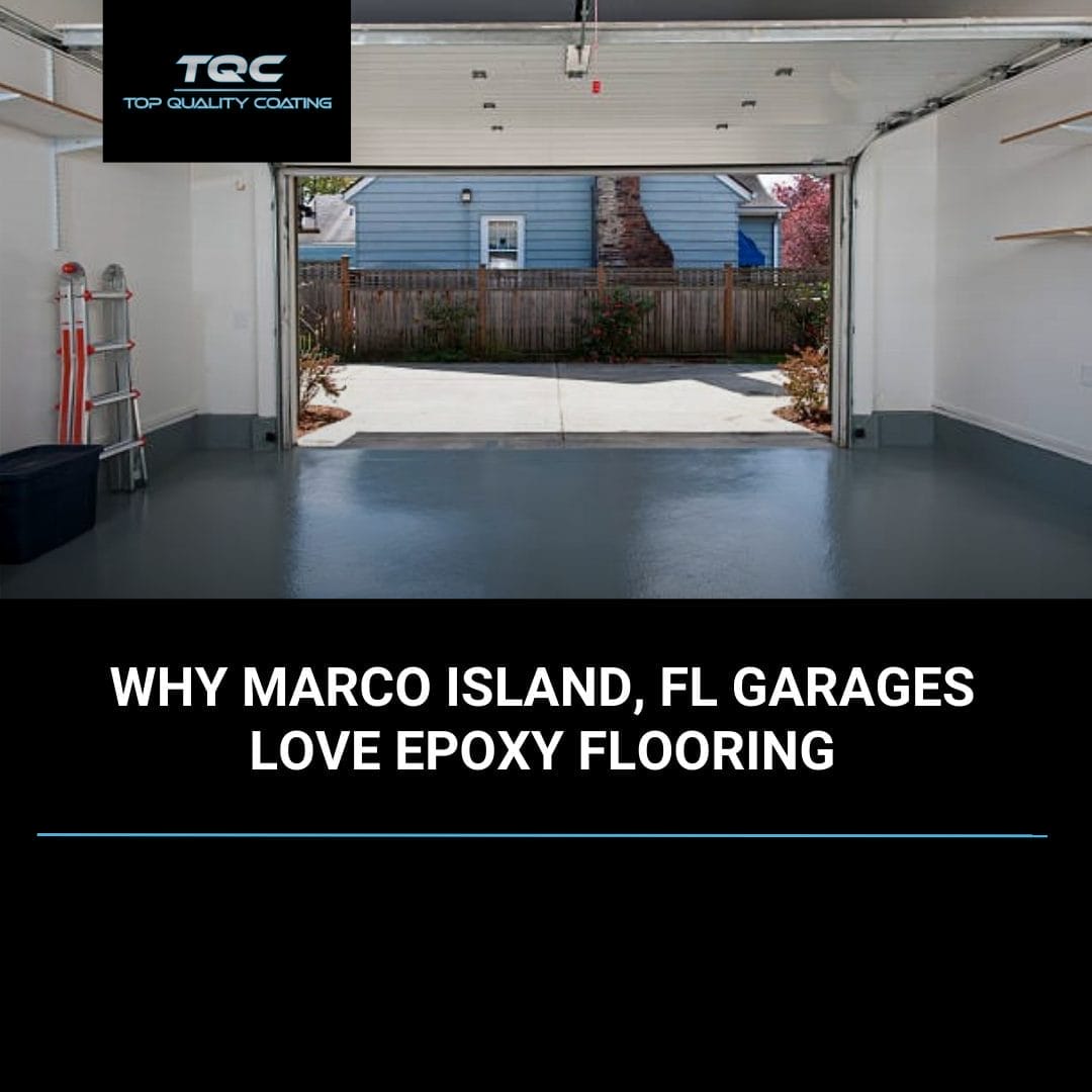 Epoxy garage flooring installation in Marco Island, FL