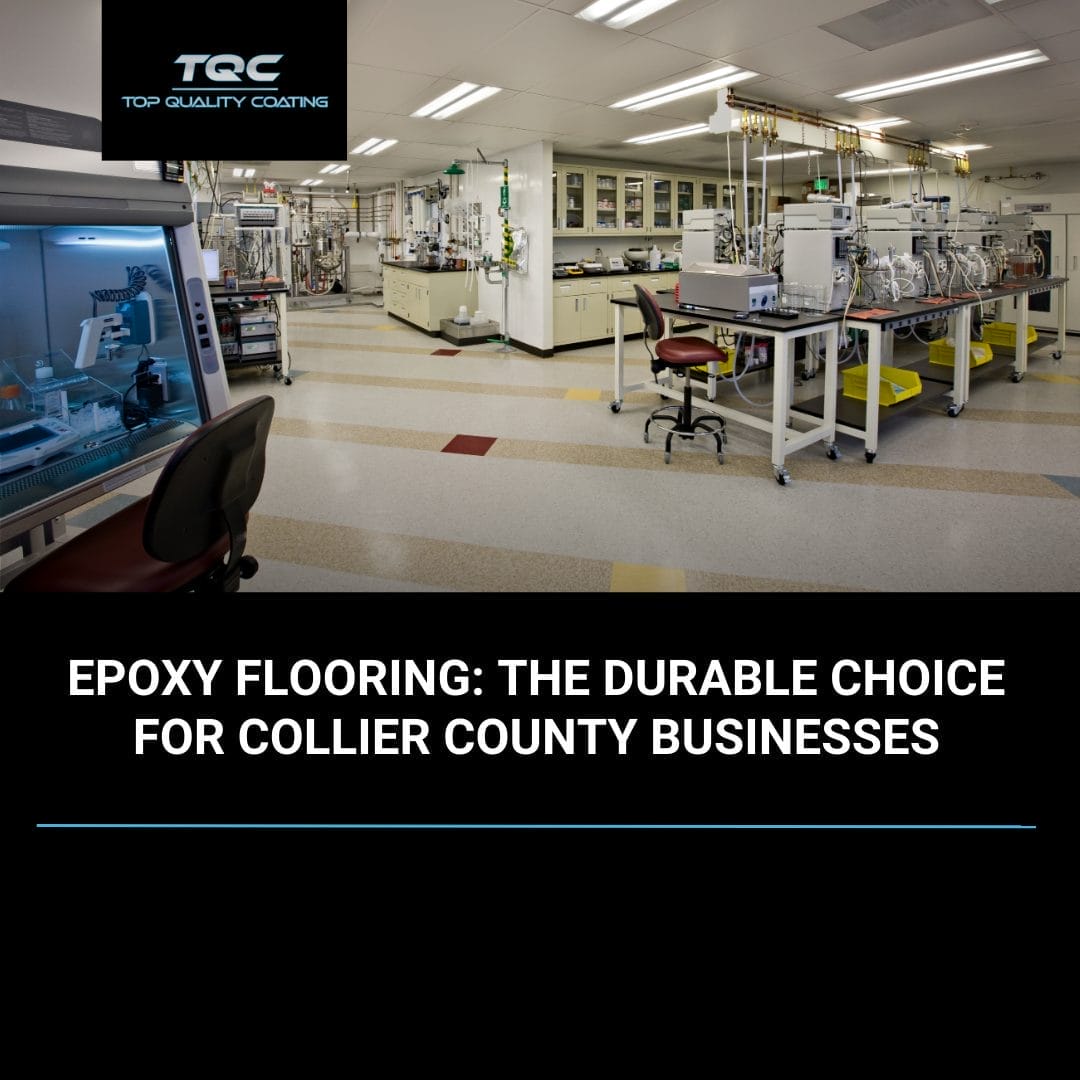 Commercial epoxy flooring installed in a Collier County business