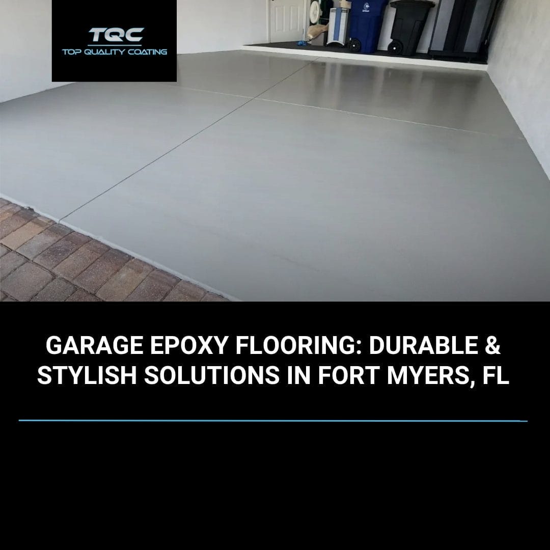 Epoxy garage flooring installed in a Fort Myers, FL home