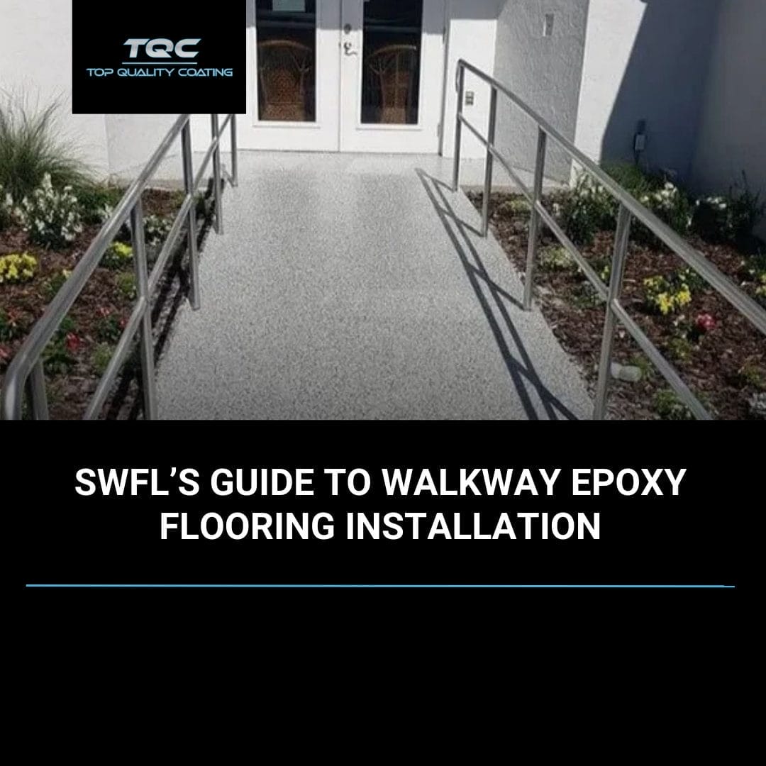 Epoxy walkway flooring installed in a Fort Myers, FL residential community