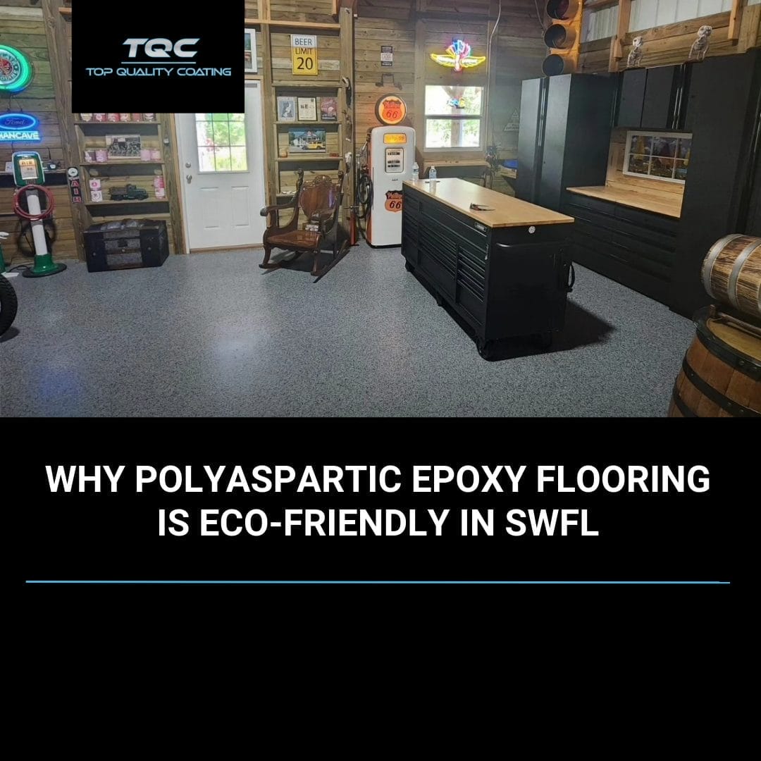 Eco-friendly polyaspartic epoxy flooring installed in a Southwest Florida home