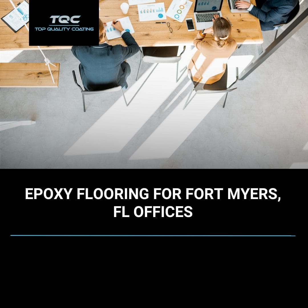 Commercial epoxy flooring in a Fort Myers, FL office space.