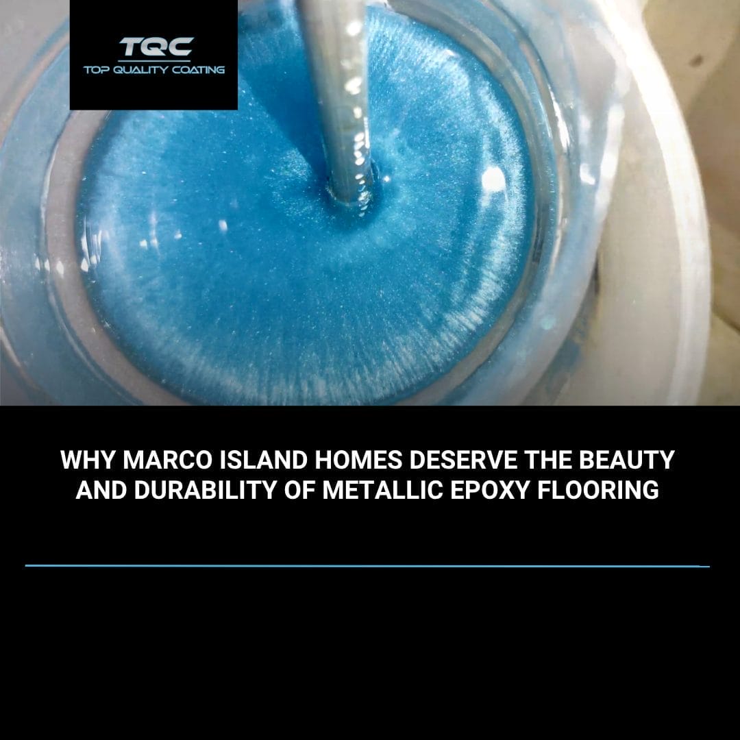 metallic epoxy flooring installation Marco Island FL home interior