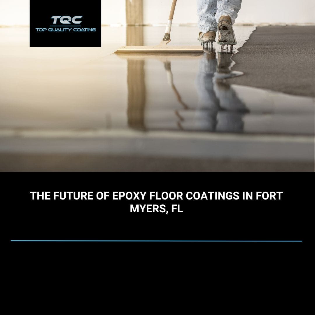 Modern epoxy floor coating in a Fort Myers, FL residential garage installed by Top Quality Coating, featuring UV-resistant and anti-slip technology.