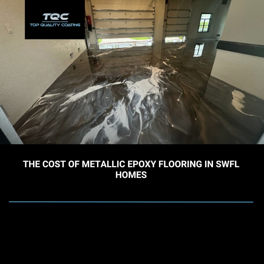 Installation and cost of luxurious metallic epoxy floor coating services in Naples, FL by Top Quality Coating, specializing in custom, high-end, and durable flooring for Southwest Florida homes.