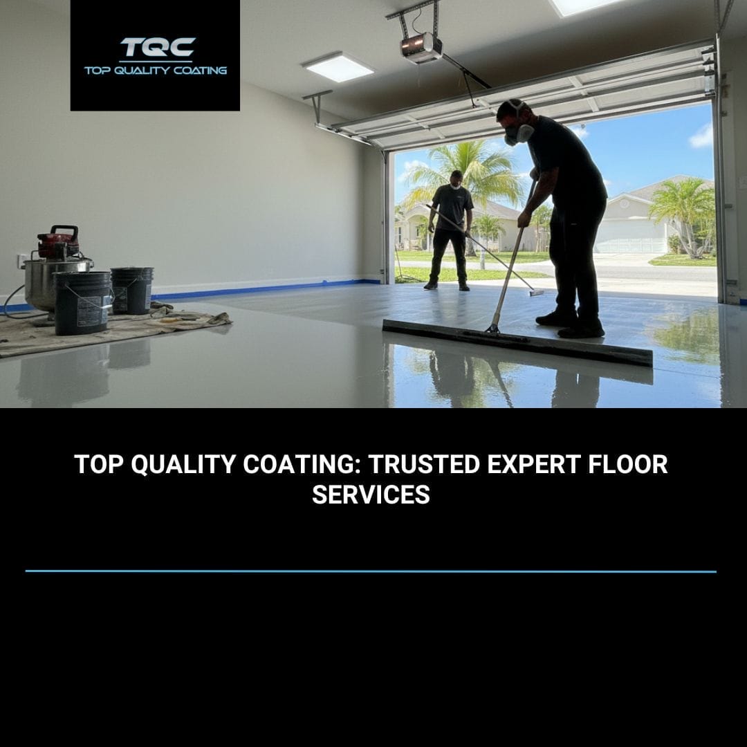 Professional applying an epoxy coating to a residential garage floor, creating a sleek and durable finish.