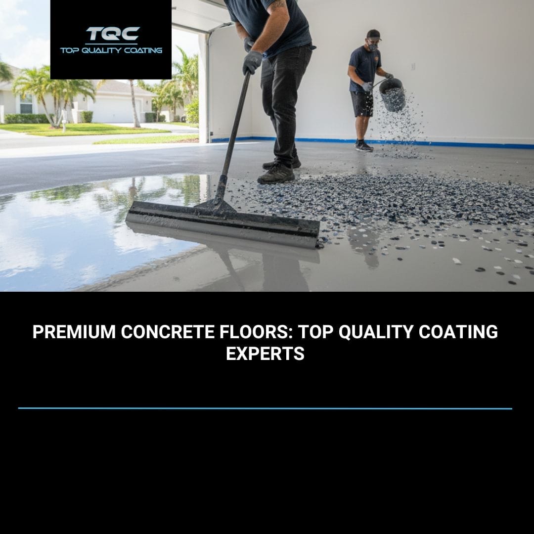 Professional applying flake epoxy coating to a residential garage floor for a durable and decorative finish.